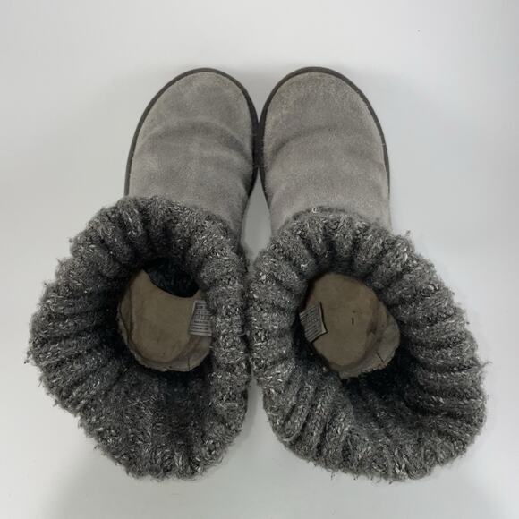UGG Australia Cambridge Knit Suede 1006013 Sweater Boots Grey Womens Size 6 - Picture 6 of 11